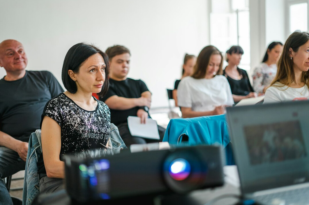 professional attending seminar