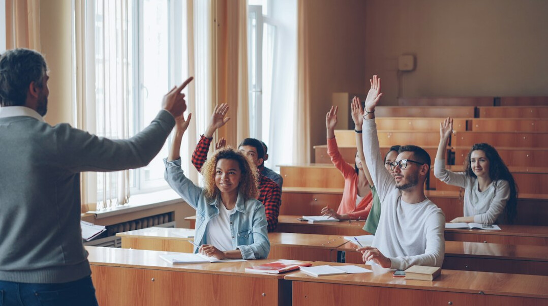 adult student in classroom