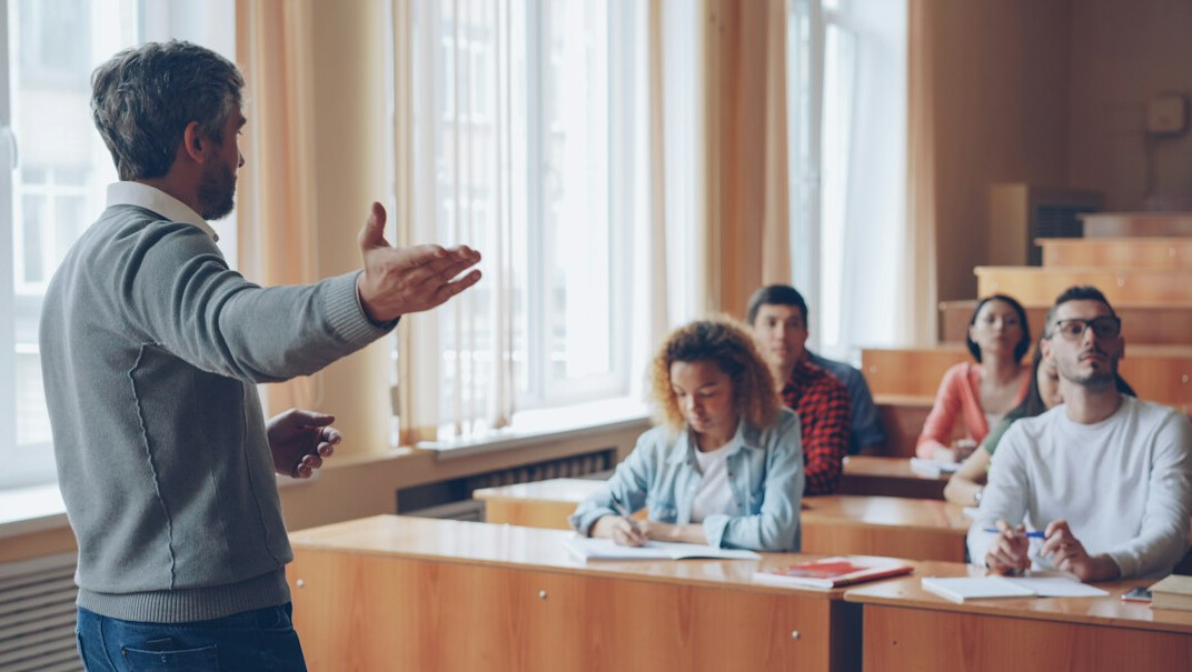 adult student in classroom